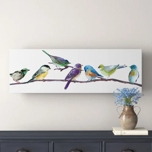 Bird Painting - Wrapped Canvas Print