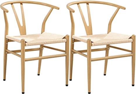 Bistro Wishbone Chairs - Set of Two