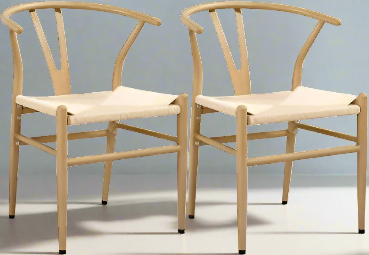 Bistro Wishbone Chairs - Set of Two