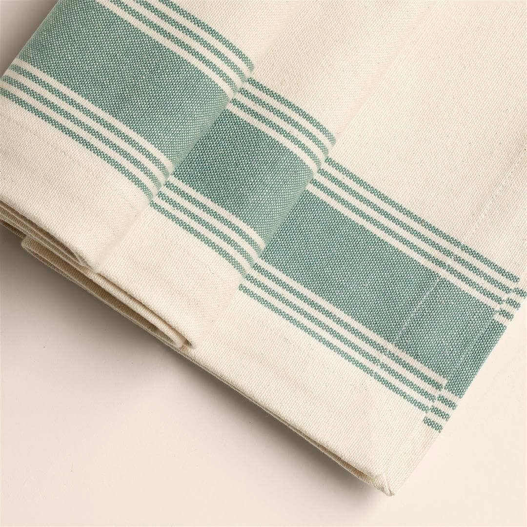 Teal Blue Border Table Runner